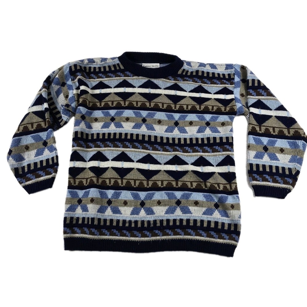 Kimberly Hunter Collection Sweater Vintage Women's Size Medium Acrylic Fair Isle